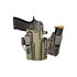 Dara Concealment System, olive green holster with black gun, appendix rig and detachable mag carrier.  GLOCK 17