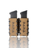 DARA Auto Retention Double Mag Carrier, tan, for pistol magazines, gun clips, and double stacks.