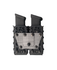 DARA Auto Retention Double Mag Carrier, black, with adjustable plate for various pistol magazine sizes securely.