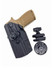 DARA vehicle mounted holster with kydex and RAM mount for Glock, Sig, HK, 1911, Taurus pistols.
