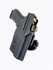 DARA mounted vehicle holster with kydex material holding a handgun, compatible with Glock, Sig, HK, 1911.