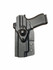 DARA vehicle mounted holster in black kydex for Glock, Sig, HK, 1911, Taurus, with RAM mount.
