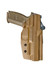 DARA OWB Paddle Holster, tan kydex, outside waistband carry, paddle attachment, belt holster, kydex paddle holster.