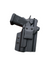DARA LIGHT BEARING IWB HOLSTER, black kydex inside the waistband pistol holster, gun holster.