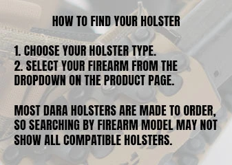 Choose your holster type first, then select your firearm model from the dropdown on the product page.