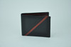 Soft Lambskin Leather Wallet Two-Tone Striped