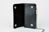 Leather Biker Trifold Wallet with Security Chain (Med)