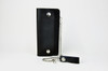 Leather Biker Trifold Wallet with Security Chain (Large)