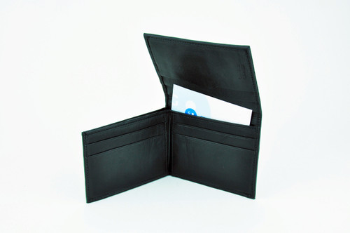 "L" Shaped Slim Top Grain Leather Wallet