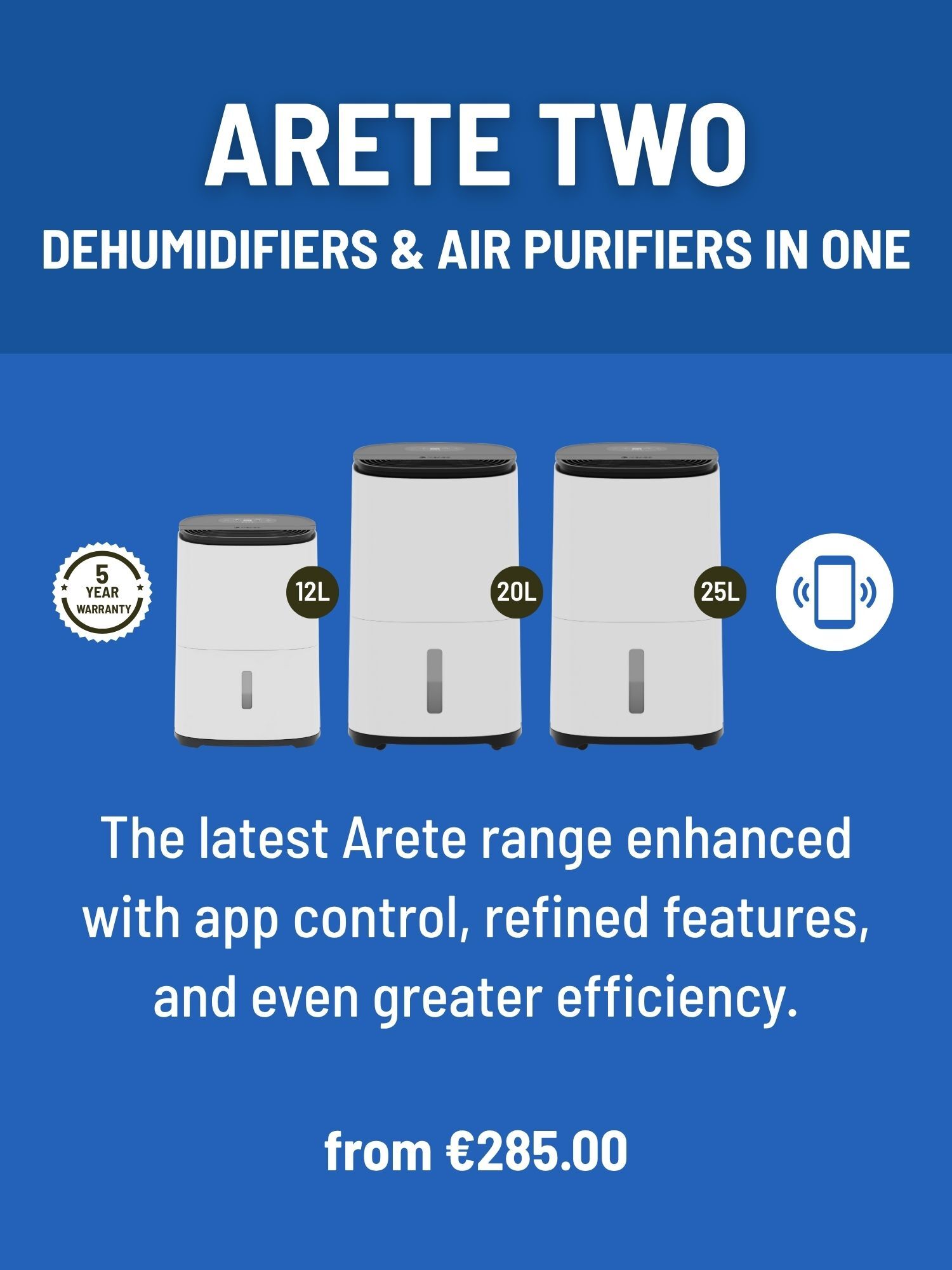 Meaco Arete Two Dehumidifier Range Ireland