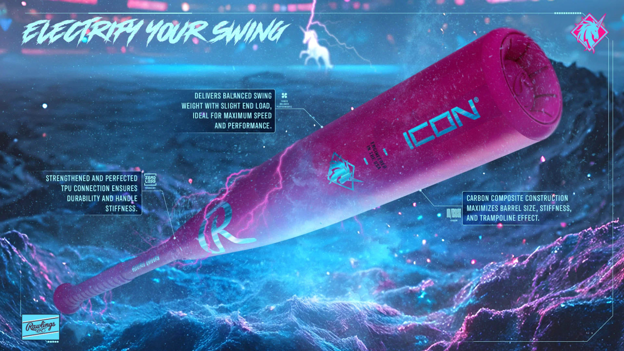 2025 Rawlings Icon Electric Unicorn USSSA 8 Baseball Bat RUT5IPK8