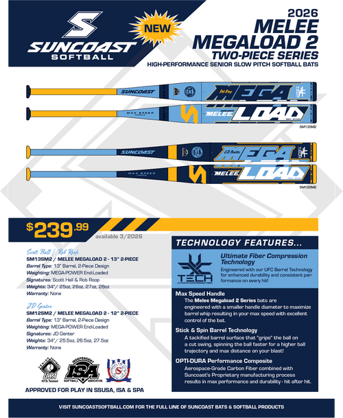 2026 Suncoast Melee Megaload 12 inch SSUSA