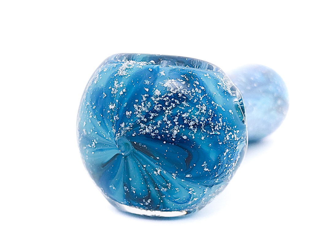 Glass pipe with cremation ashes