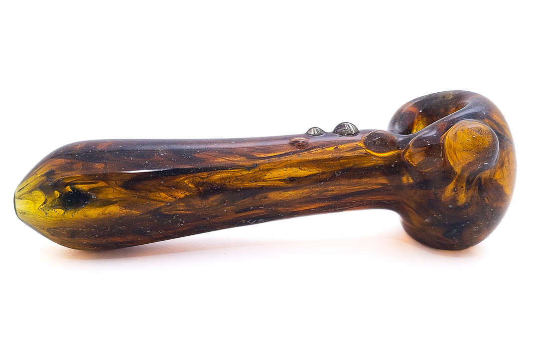 Woodgrain sandblasted Glass Pipe Cremation Urn Keepsake