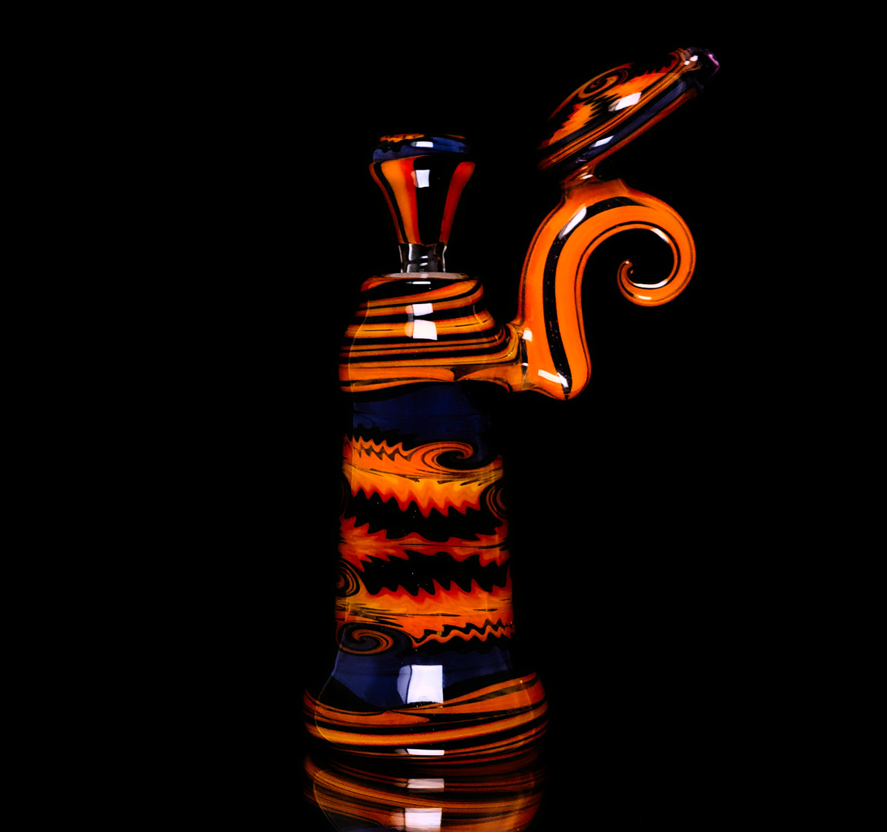 Bubbler Water Pipe - Heady Halloween Line Work Bubbler by Shimkus