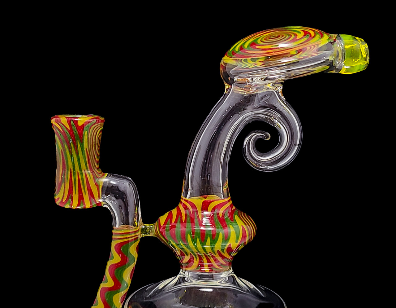 Water Pipe Bong - Rasta Banger Hanger Mini Tube by Shimkus Glass