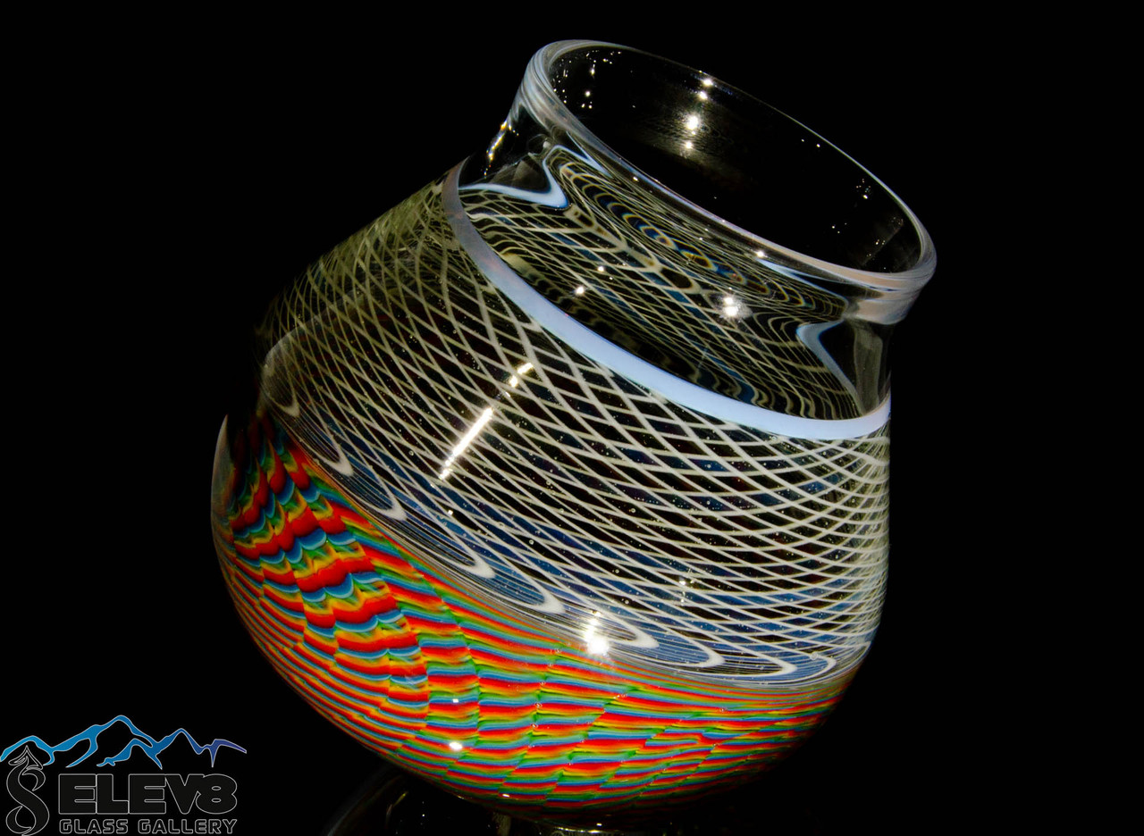 Trippy Art Glass Cup 16 Oz Art Cup Abstract Art Cup Cool 