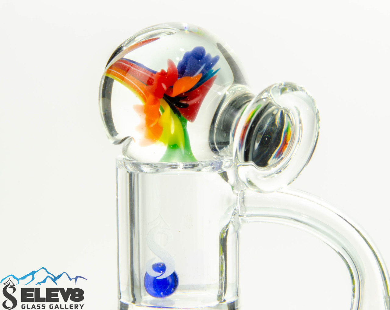 rainbow Implosion Flower Spinner Carb Cap by Steve K # 6 - Elev8