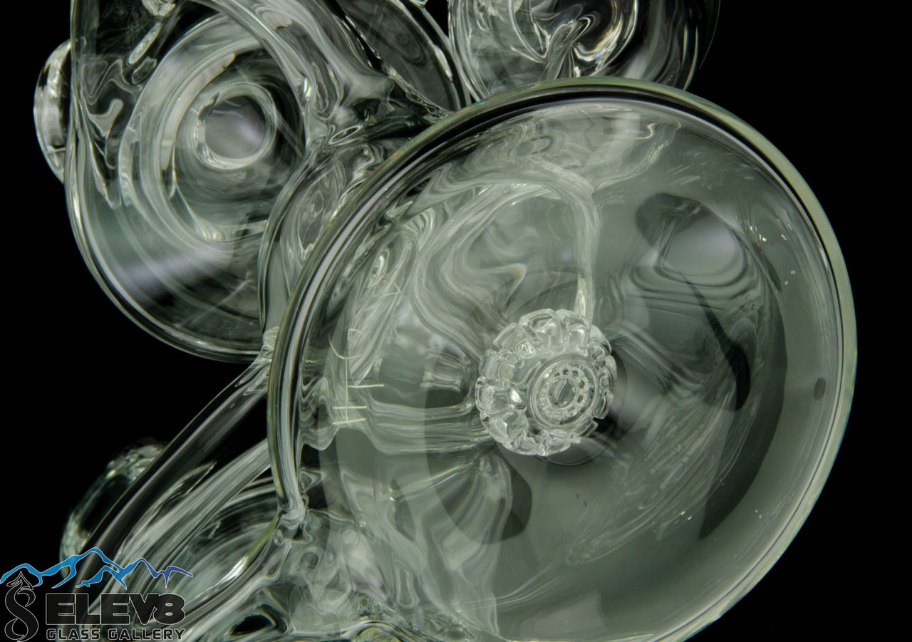 Premium Dual Uptake Klein Recycler by Happy Time Glass 676