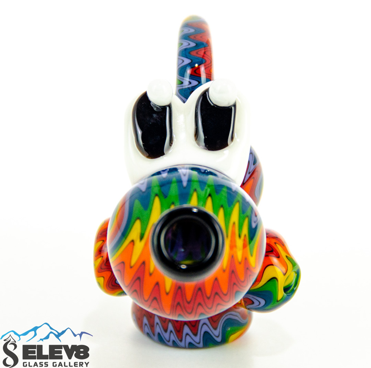 Rainbow Yoshi Head Pendant Pipe by Lee Machine Glass #364 - Elev8