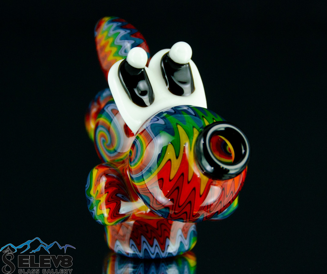 Rainbow Yoshi Head Pendant Pipe by Lee Machine Glass #364 - Elev8