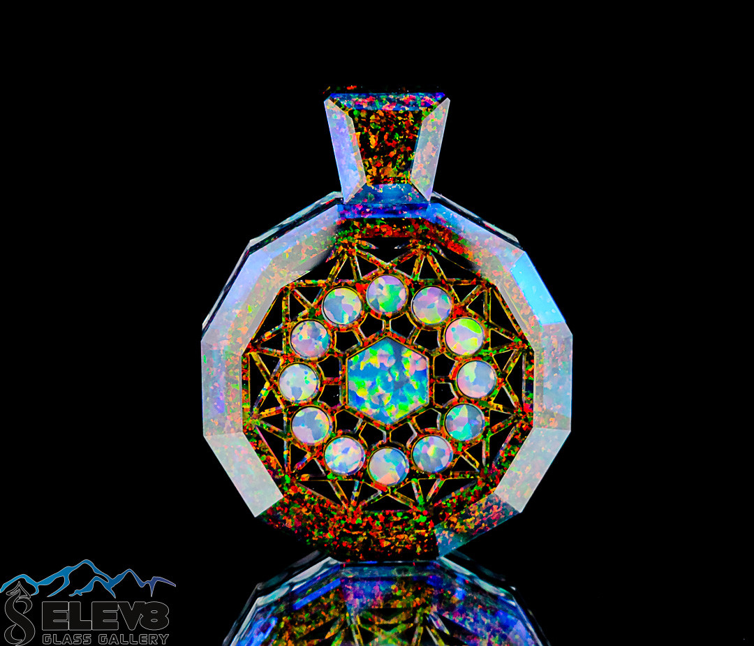 Socketed Opal Amulet Pendant by Kravin Glass and Graphic Zack #83