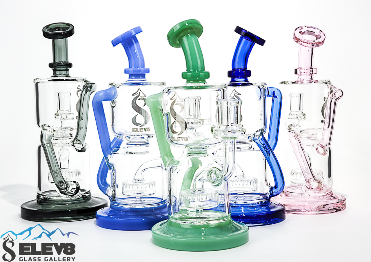 8 Recycler Glass Water Pipe