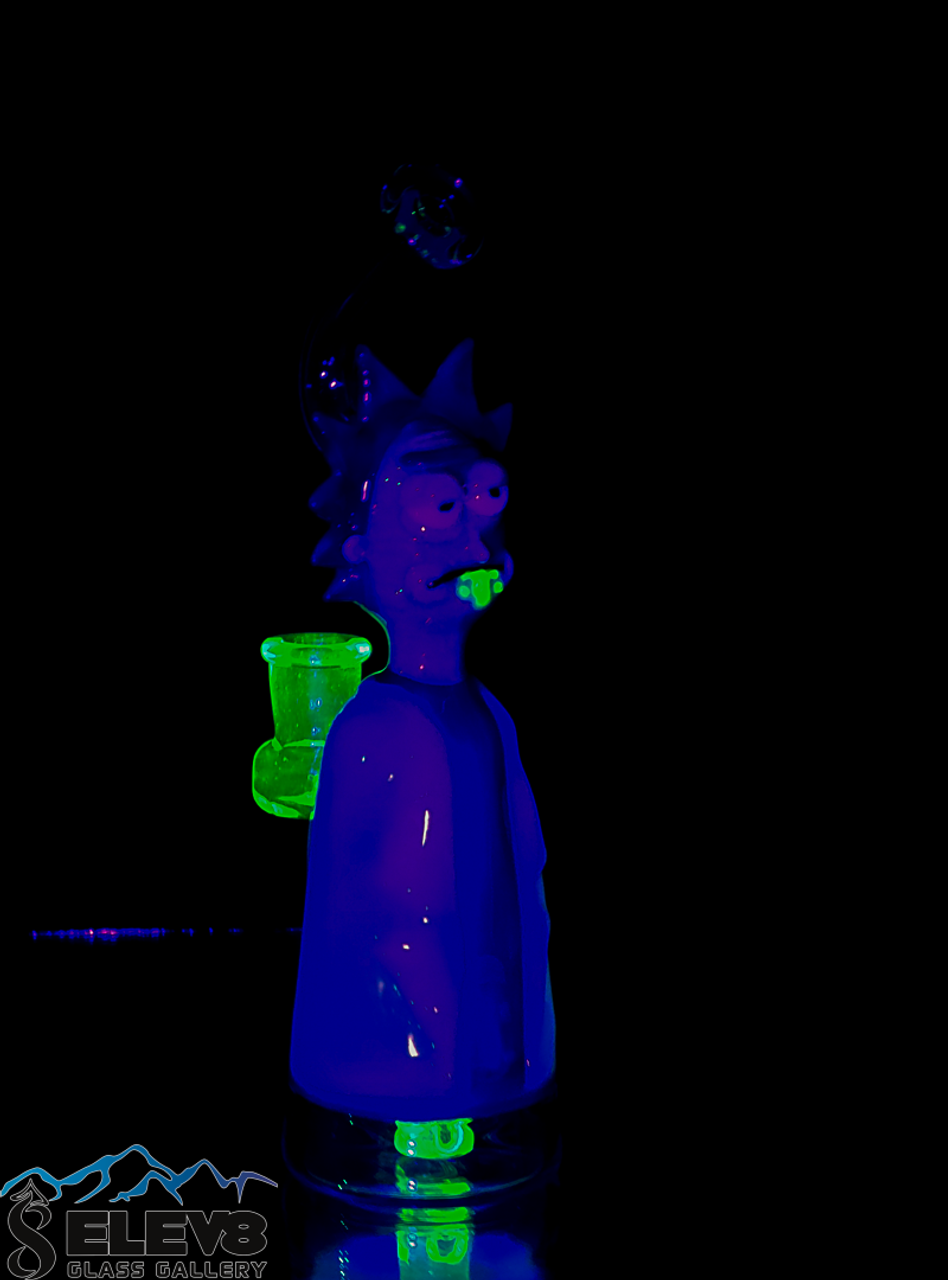 Rick and Morty Collection Uv Reactive Rick & Morty Dab Rig Beaker Bong –  DinoNail