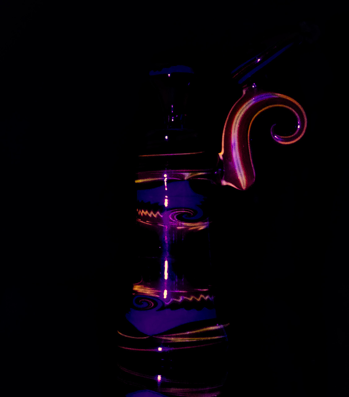 Bubbler Water Pipe - Heady Halloween Line Work Bubbler by Shimkus