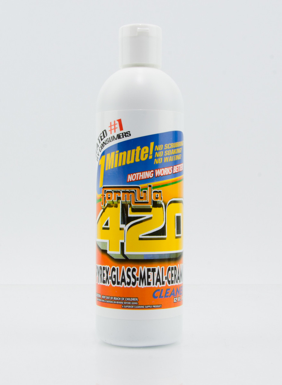 Formula 420 Cleaner - Pyrex, Glass, Metal and Ceramic - 12 Oz. Bottles. 2  Pack