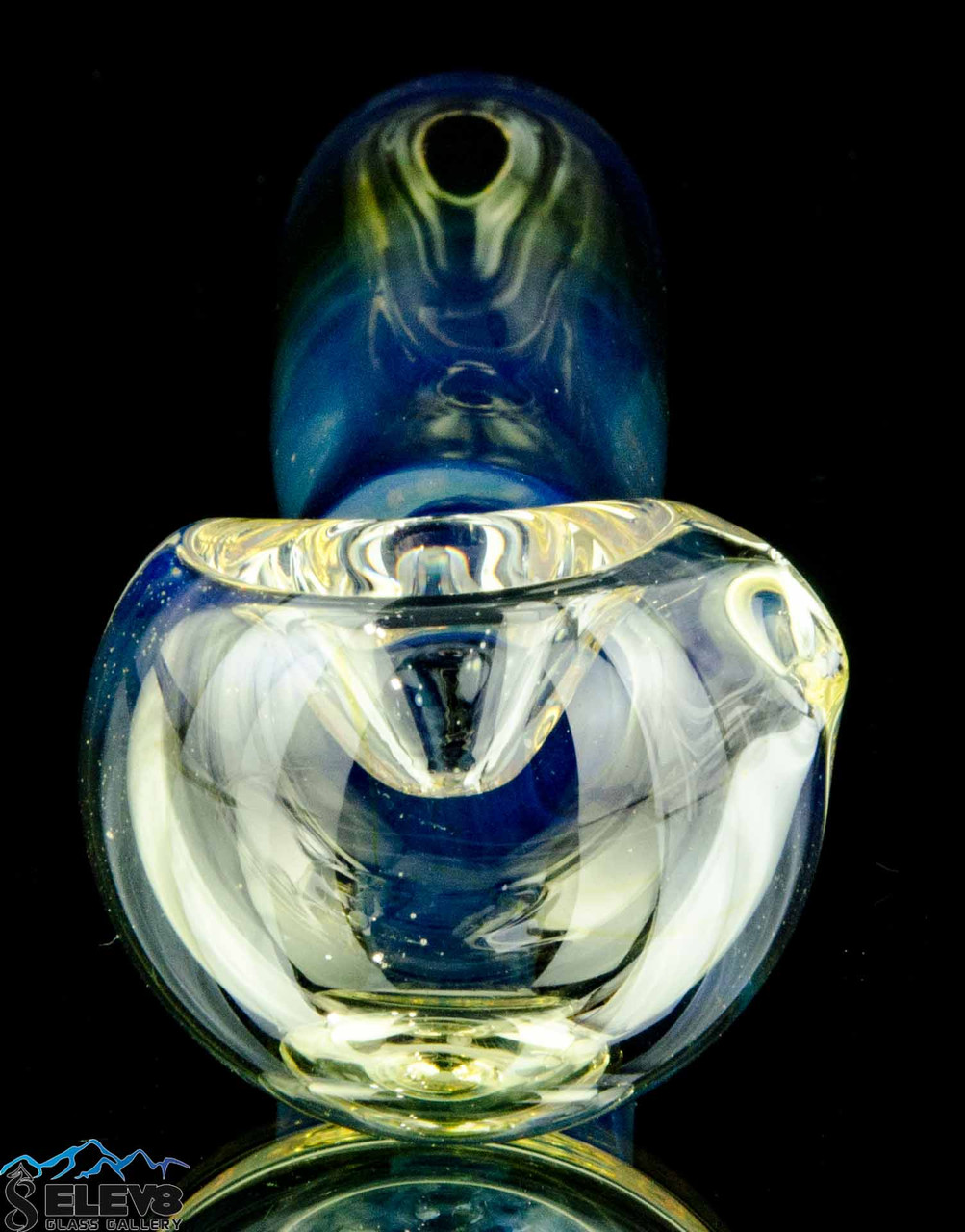 Glass Pipe 3 silver fumed octopus