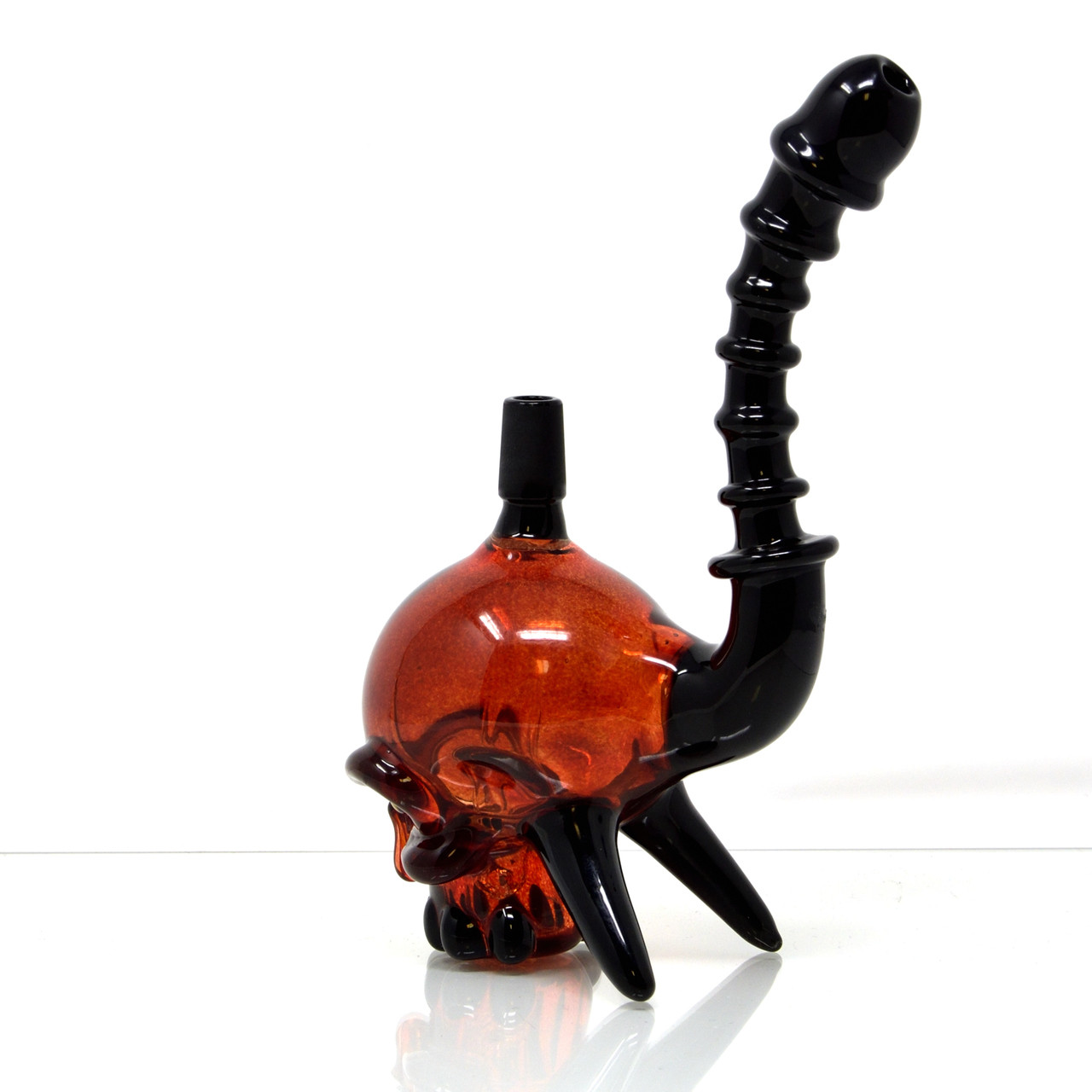 Elev8 Presents: Black and Red Skull Dab Rig by J Smart Glass