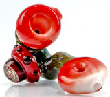 Alien Skin Sherlock Pipe with White Dipped in Pomegranate #12