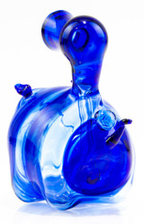 Blue Pig Dab Rig with Flower Marble by Skoeet #187