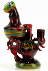 Red Dark Elvis Mini Recycler Dab Rig by Matt Z #196