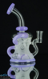 Swiss Cheese Recycler Dab Rig Collaboration by Elev8 Glass & Scratched Glass #198