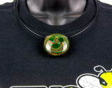 Alien Skin with Spun Color & 3 Illuminati Dots Pendant #11