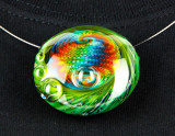 Pendant Made with Alien Skin & Rainbow Switchball Wig Wag Window #17