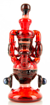 Dab Rig Recycler Double Uptake with Pomegranate by Elev8 Premier #216