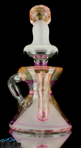 Incycler Fumed with Gold and Silver Over Pink and Sand Blasted  #207