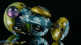 Heady Bubbler with Alien Skin, Wig Wags & Galaxy Marble #15