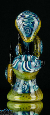 Heady Bubbler with Alien Skin, Wig Wags & Galaxy Marble #15