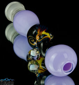 Custom Spherical Flavor Disc Wand with "Tool" wig wag section with violet and opal #62
