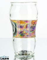 Custom drinking Glass or Cup  with fumed ratichilo window and marbled color#7