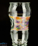 Custom drinking Glass or Cup  with fumed ratichilo window and marbled color#7