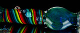 Skittles & Alien skin with Blue V Custom Spherical Flavordisc wand by Kelnhofer #79