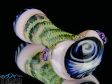 wig wag and fumed Spoon by SCHNOORTZ GLASS #130