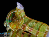 Fumed Trippy tech pipe with violet by Steve Kelnhofer #143