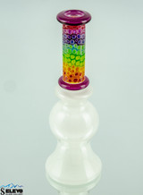 White Satin Millie Slice Glass Liquid Arts Rig #306