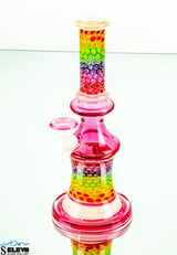 Gold Ruby Millie Slice Glass Liquid Arts Rig #308